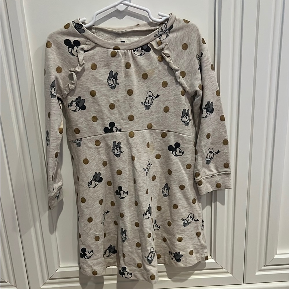 Baby Gap x Disney Mickey Mouse Polka Dot Long Sleeve Dress 4